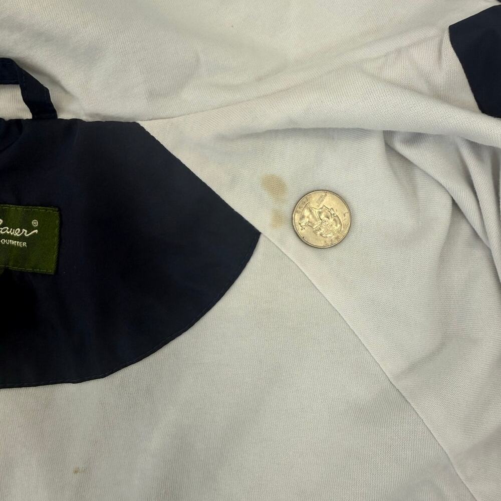 Eddie Bauer Women's Hooded Jersey Lined Jacket Navy Large Full Zip - Picture 8 of 9